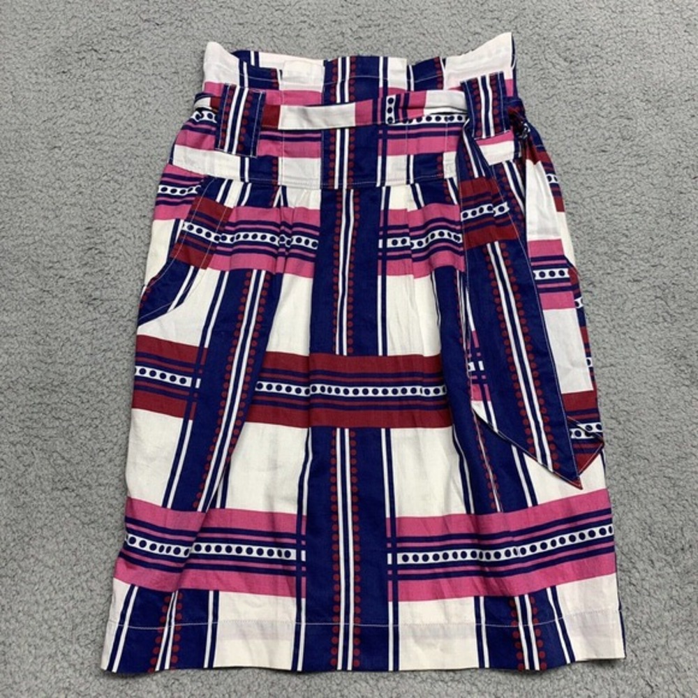 TULLE Skirt Medium Pencil Tulip High Waisted Plaid Belted Pleated‎ Pockets